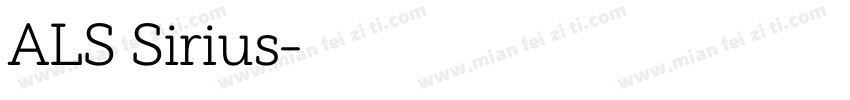 ALS Sirius字体转换